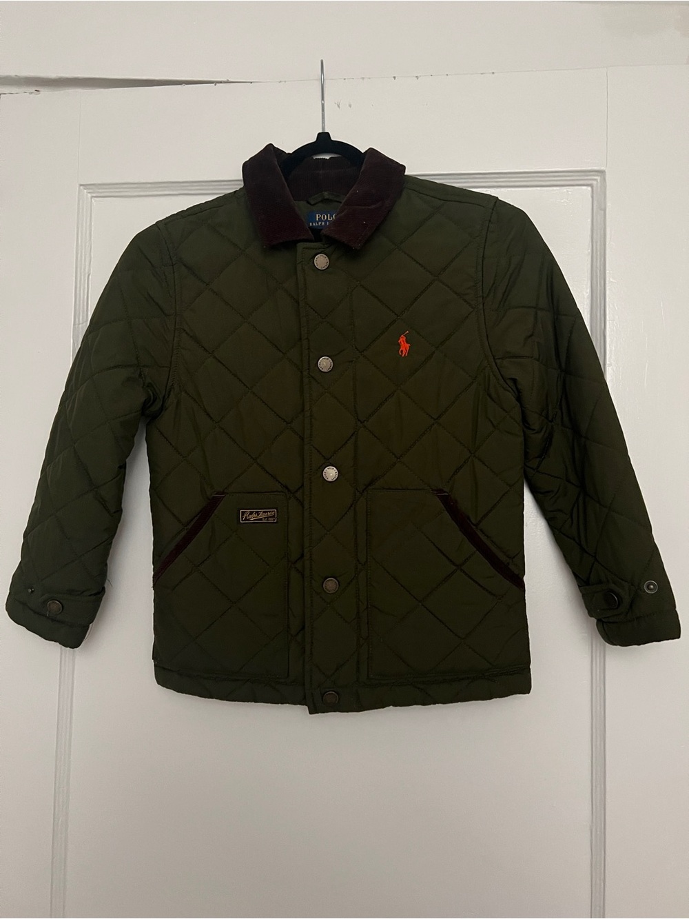 Polo Ralph Lauren Boys' Quilted Olive Green Jacket